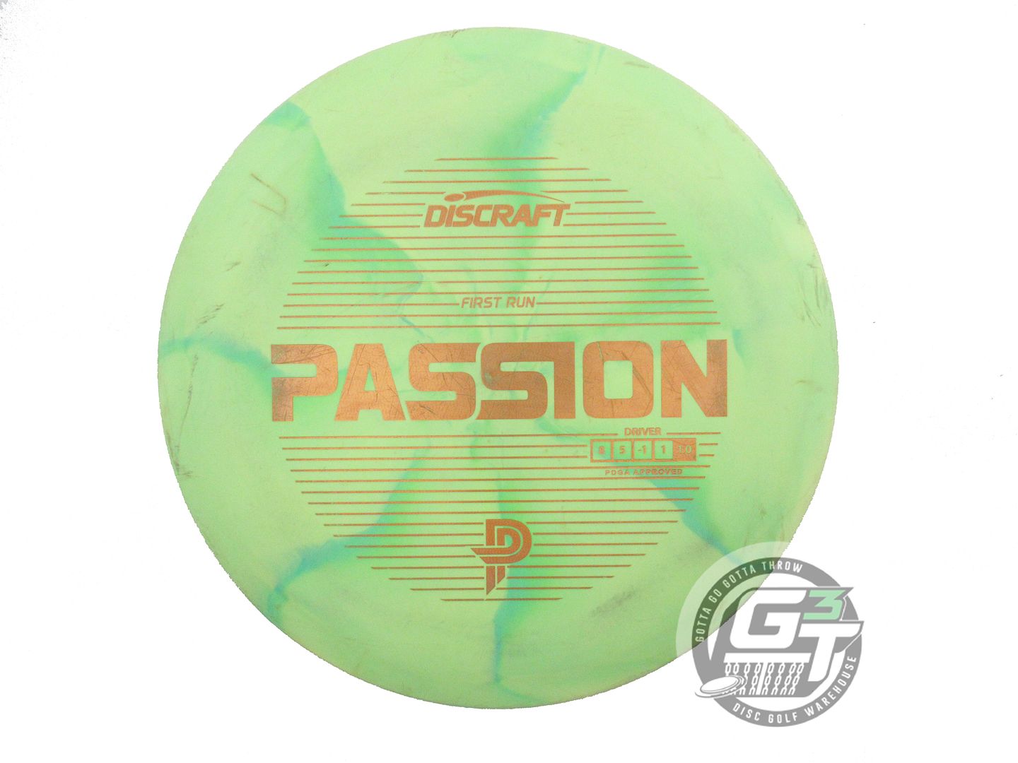 USED Discraft FIRST RUN ESP Passion 177g Lime Copper Foil Driver Golf Disc