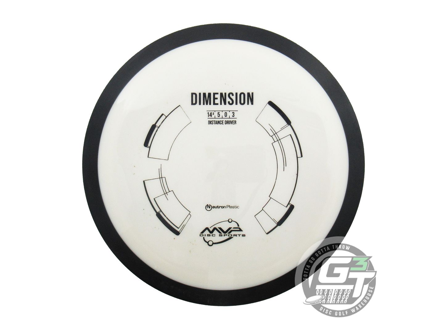 USED MVP Disc Sports Neutron Dimension 171g White Distance Driver Golf Disc