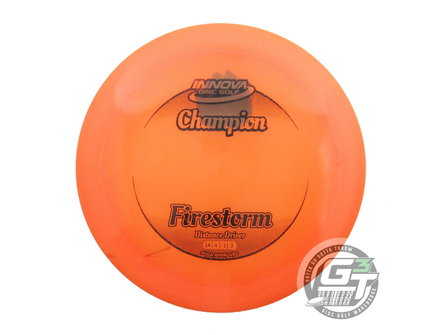 USED Innova Champion Firestorm 176g Orange Black Stamp Distance Driver Golf Disc