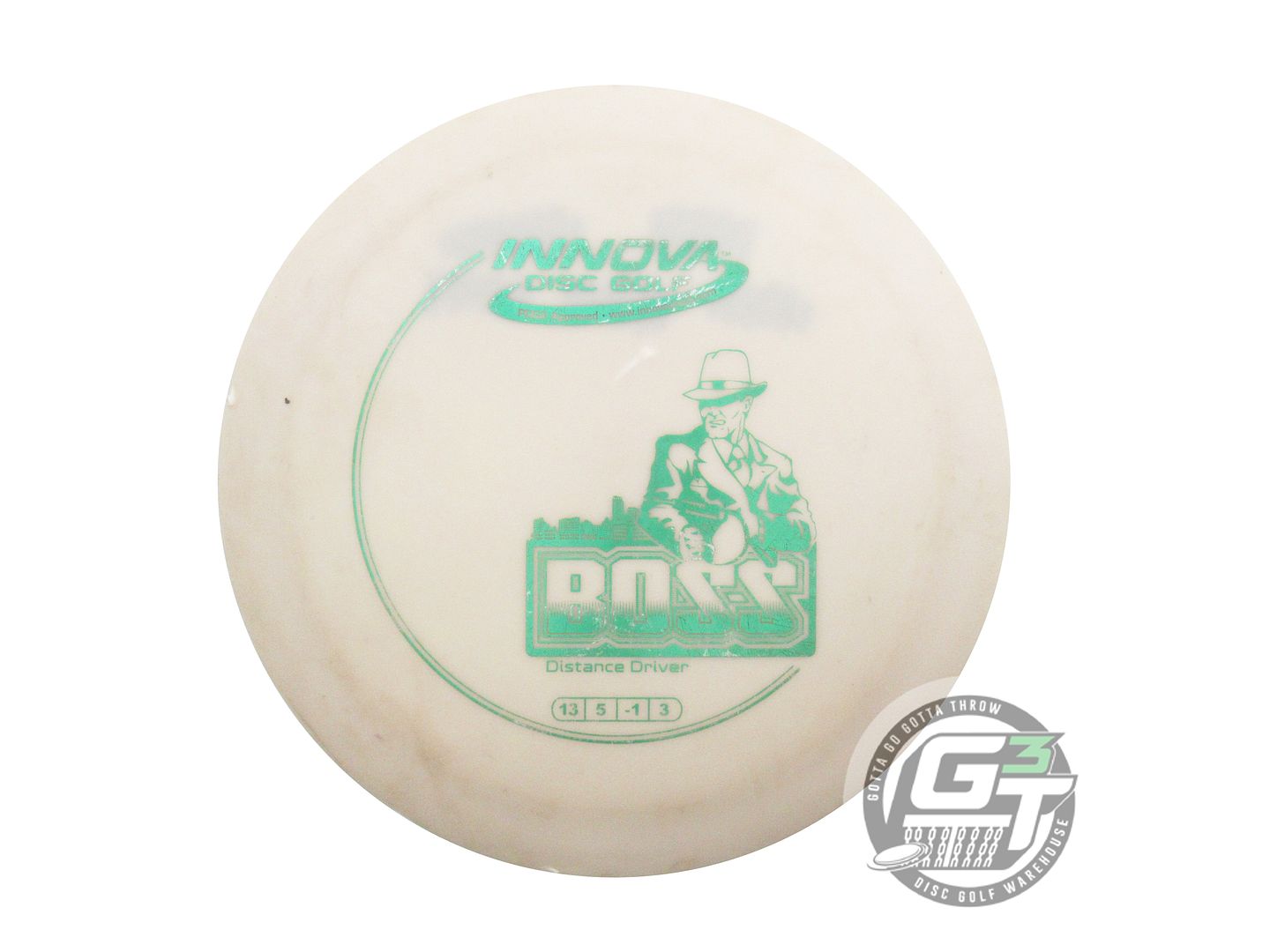 USED Innova DX Boss 172g Ivory Green Foil Distance Driver Golf Disc
