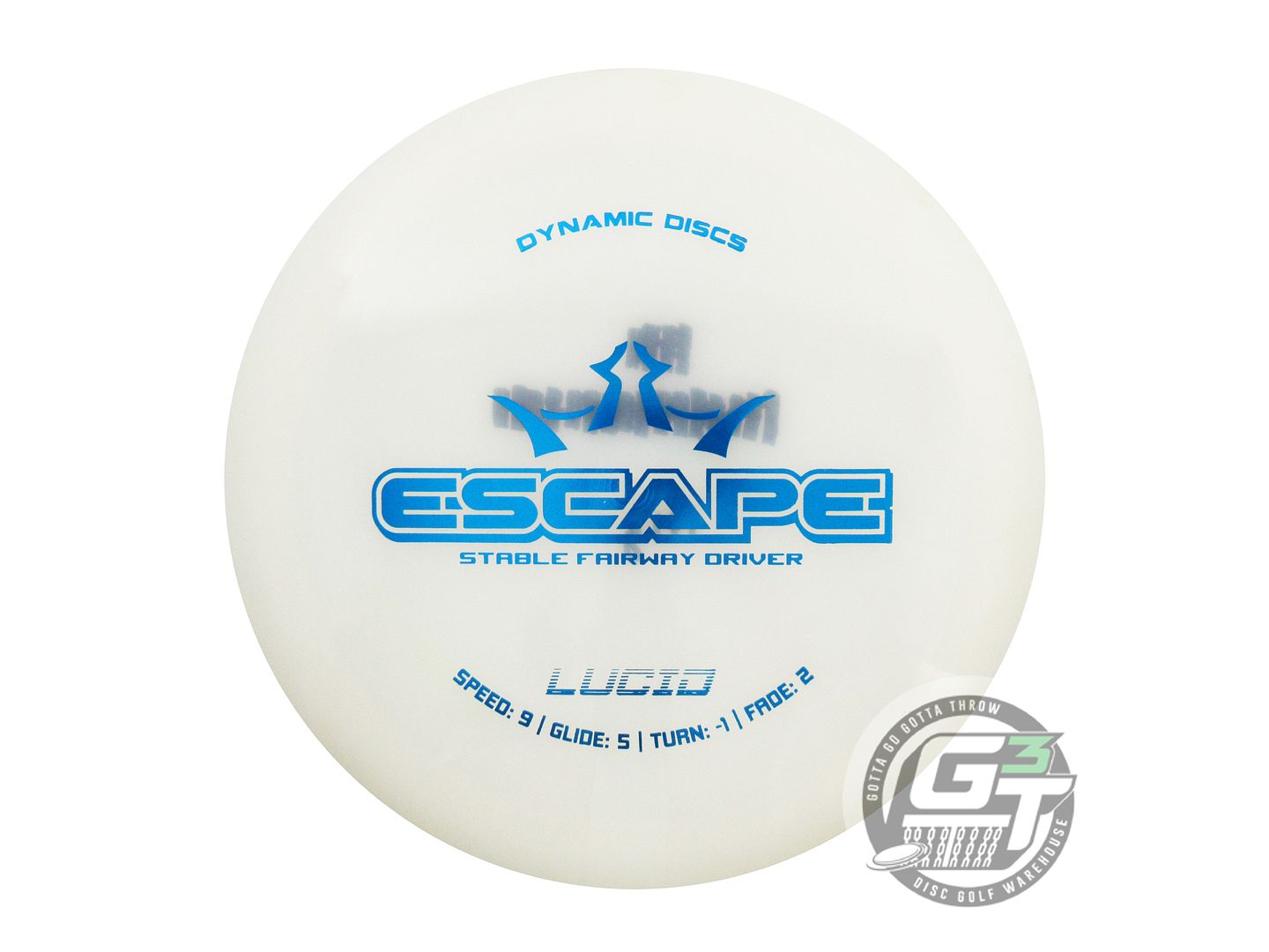 USED Dynamic Discs Lucid Escape 171g White Blue Foil Fairway Driver Golf Disc