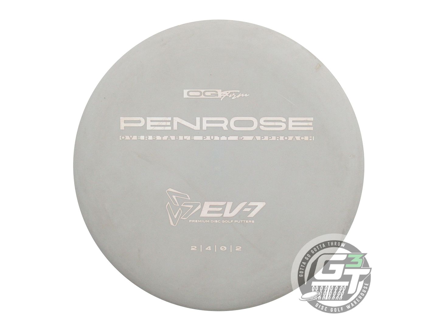 USED EV-7 OG Firm Penrose 173g Gray White Stamp Putter Golf Disc