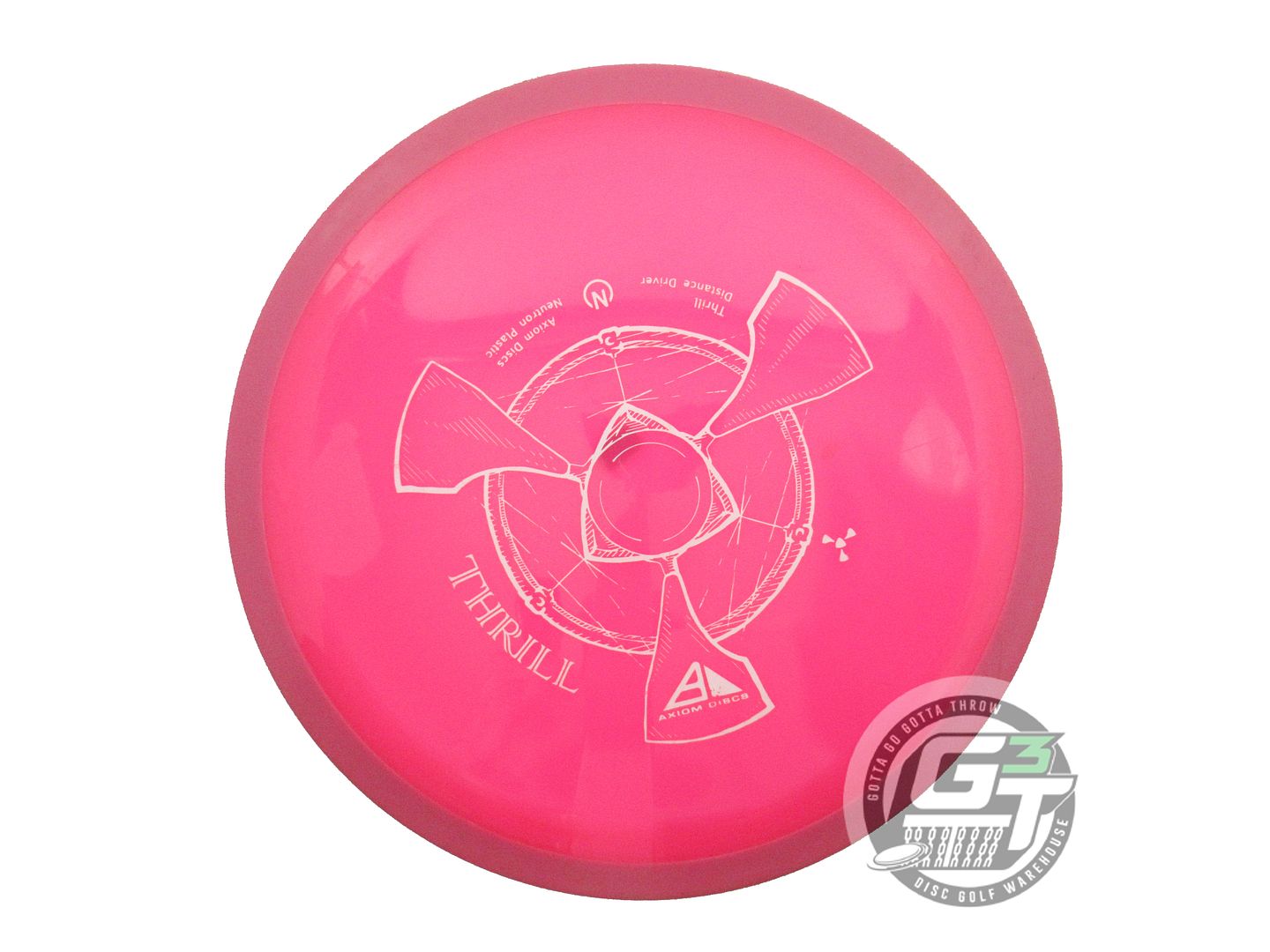 USED Axiom Discs Neutron Thrill 165g Pink Plum Rim OOP Distance Driver Golf Disc