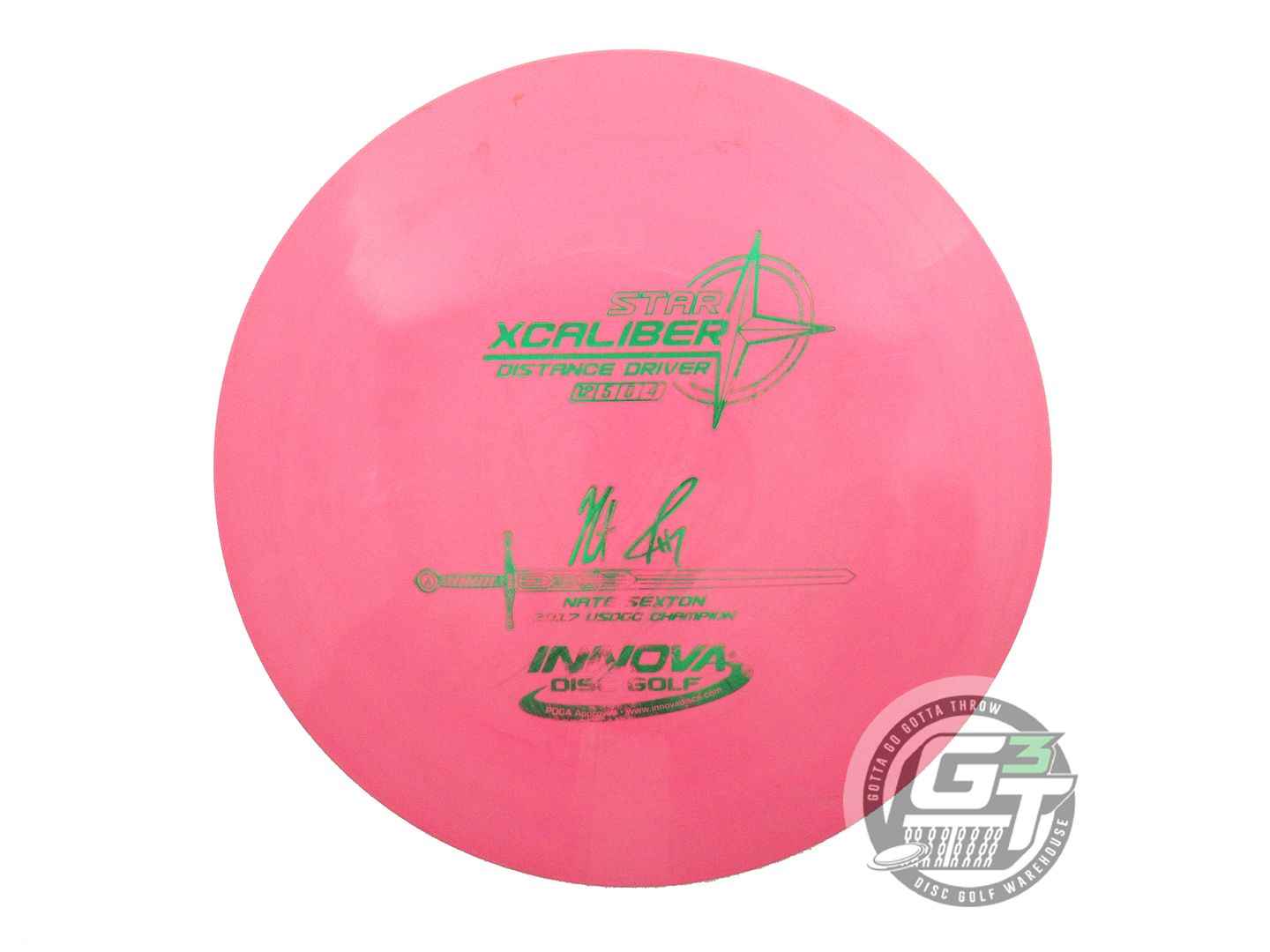 USED Innova [SEXTON] Star Xcaliber 175g Pink Green Foil Distance Driver Disc