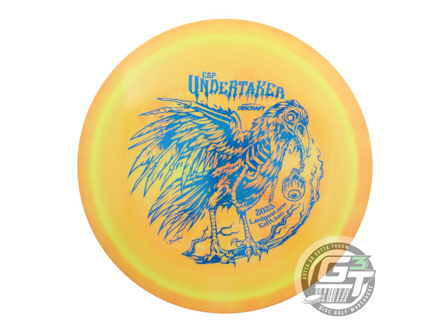 USED Discraft [LEDGESTONE] ESP Undertaker 158g Orange-Yellow Driver Disc