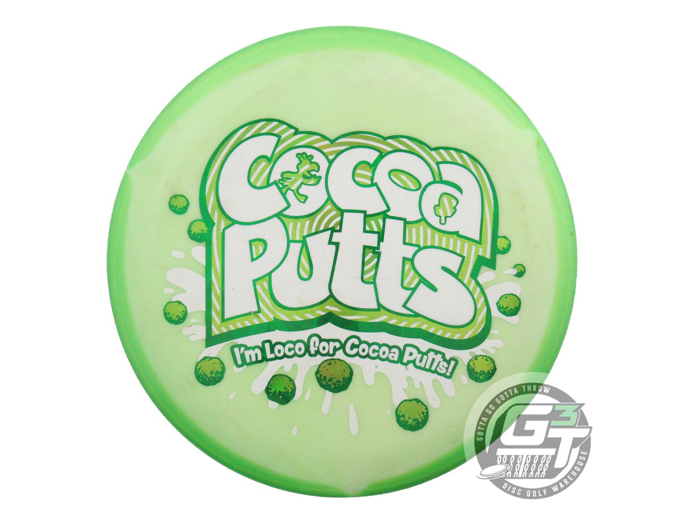 USED Innova COCOA PUTTS Halo Star Aviar 175g Lime-Cream Putter Golf Disc