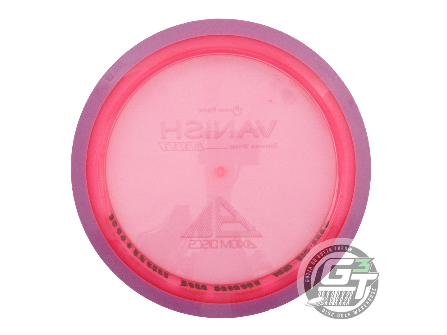 USED Axiom Discs Proton Vanish 170g Pink Lilac Rim Distance Driver Golf Disc