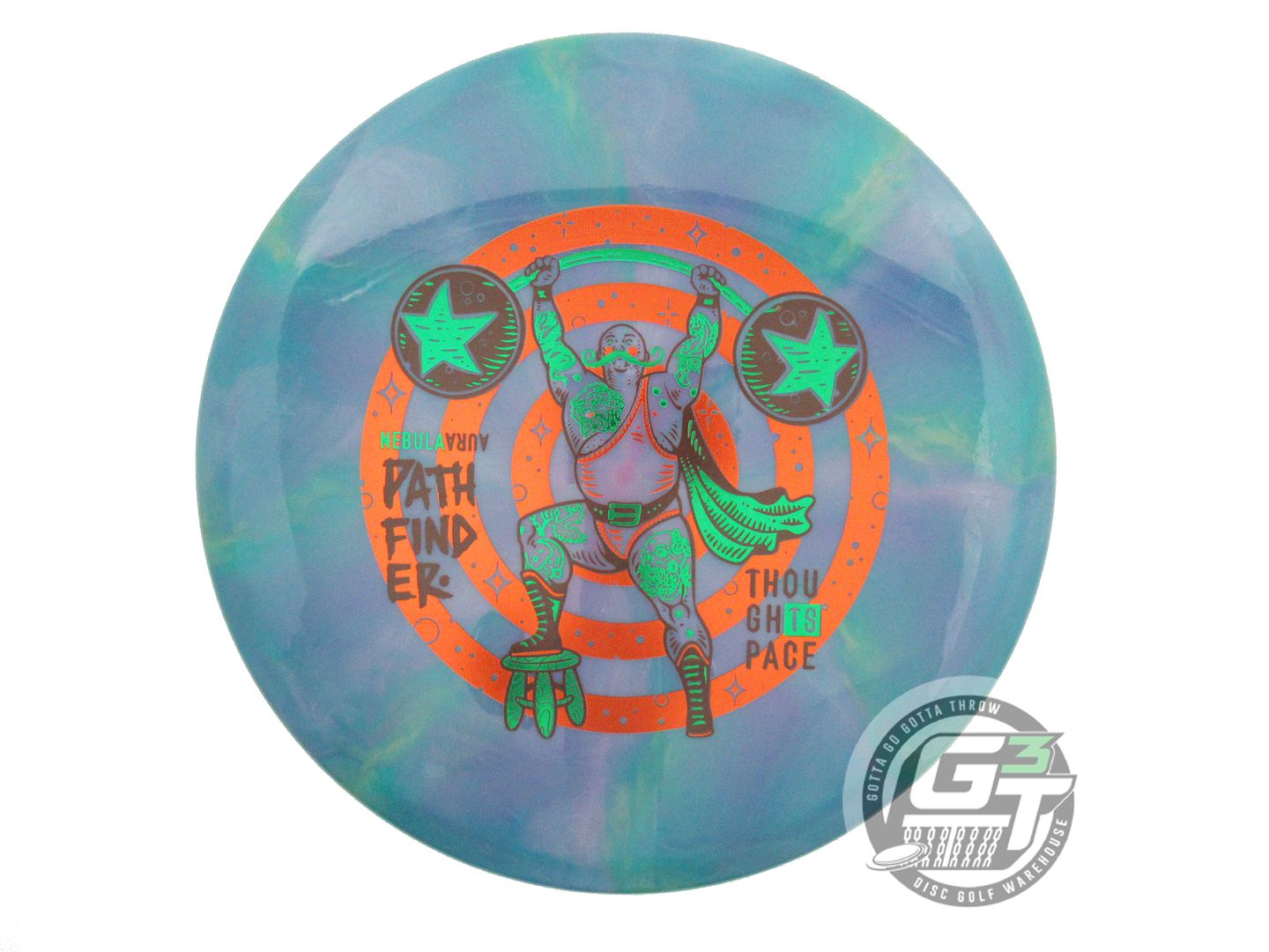 USED Thought Space Nebula Aura Pathfinder 176g Purple-Green Midrange Golf Disc