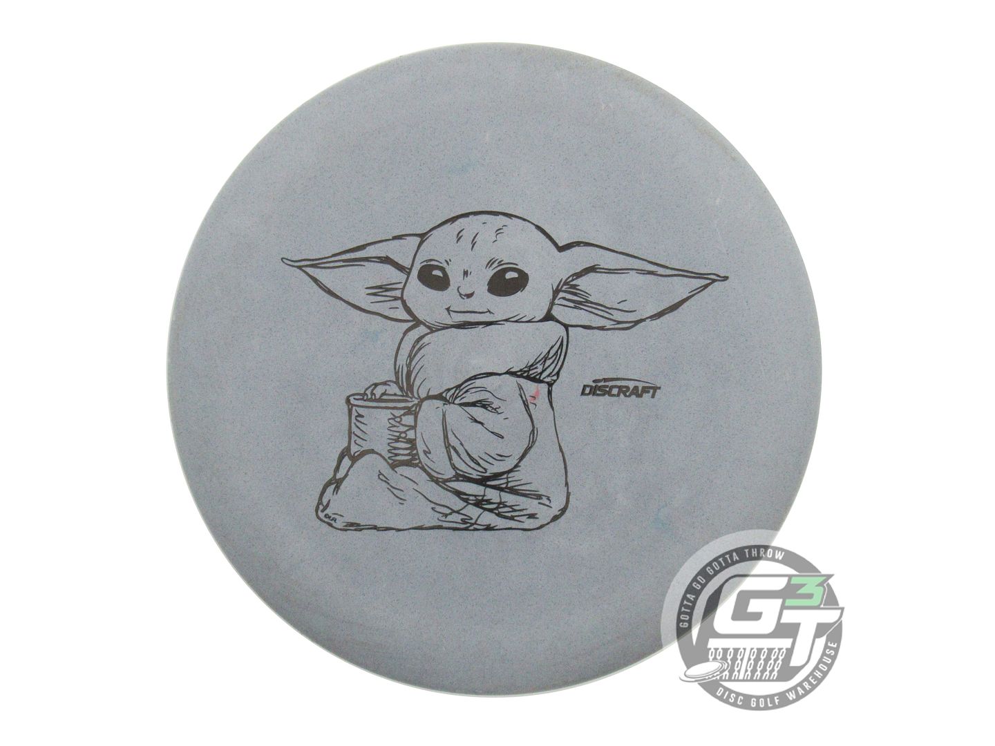 USED Discraft [STAR WARS] Jawbreaker Luna 172g Gray Black Stmp GROGU Putter Disc