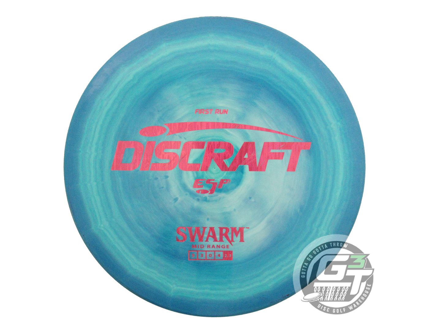 USED Discraft ESP Swarm 176g Blue-Lime Pink Foil Midrange Golf Disc