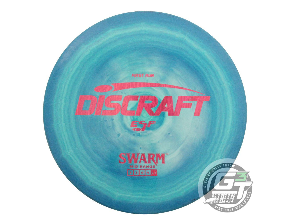 USED Discraft ESP Swarm 176g Blue-Lime Pink Foil Midrange Golf Disc