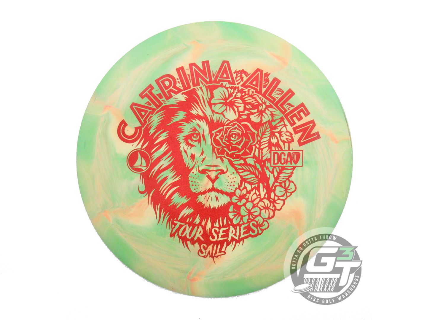 USED DGA [ALLEN] ProLine Sail 170g Green-Peach Distance Driver Golf Disc