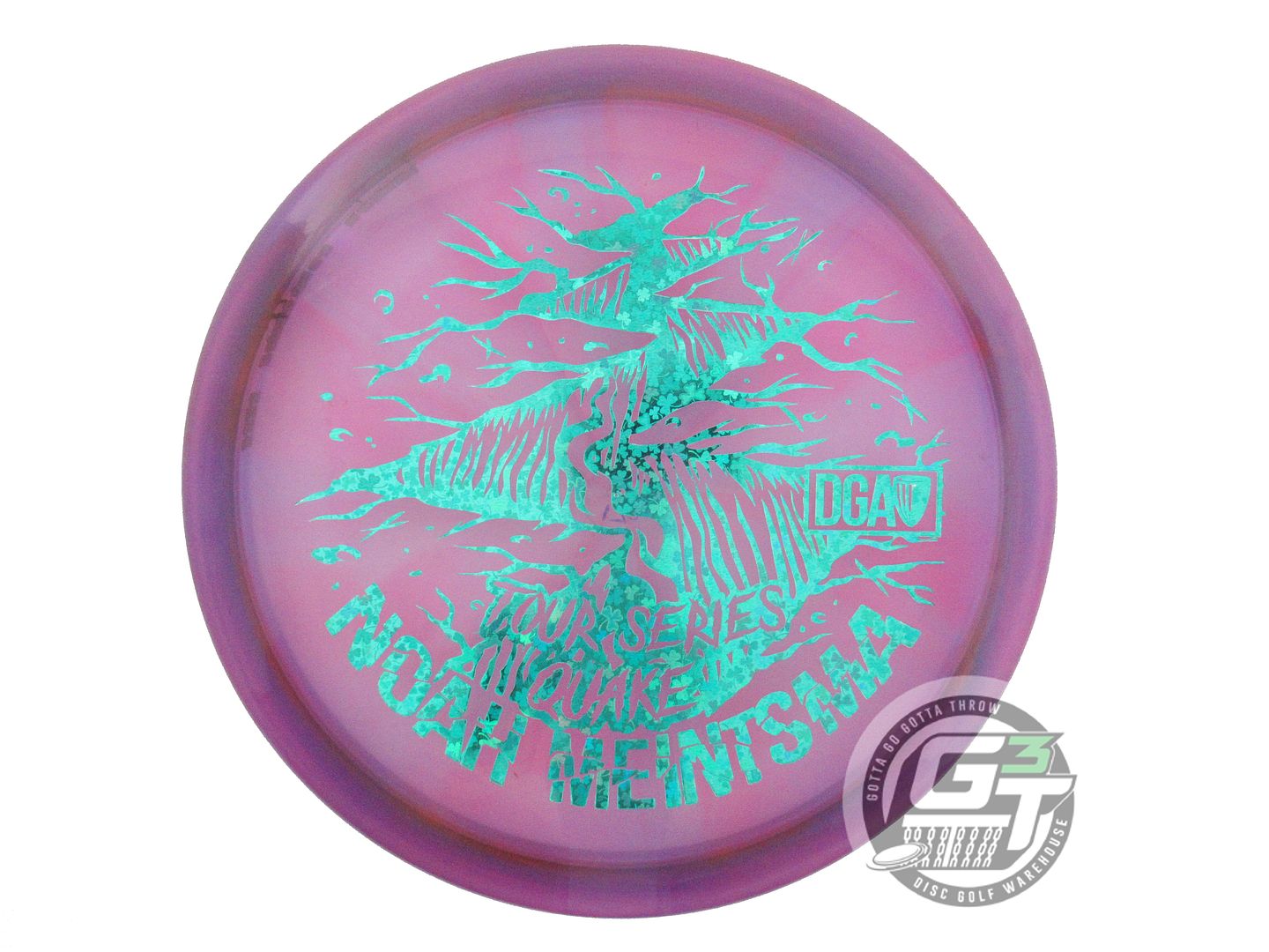 USED DGA [MEINTSMA] Swirl Quake 178g Purple Shamrock Foil Midrange Golf Disc