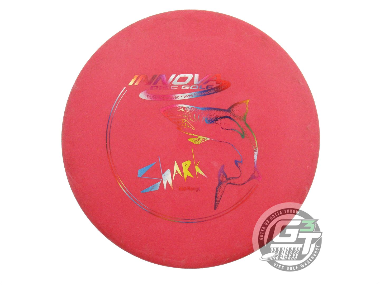 USED Innova DX Shark 169g Red Jellybean Foil PFN Midrange Golf Disc