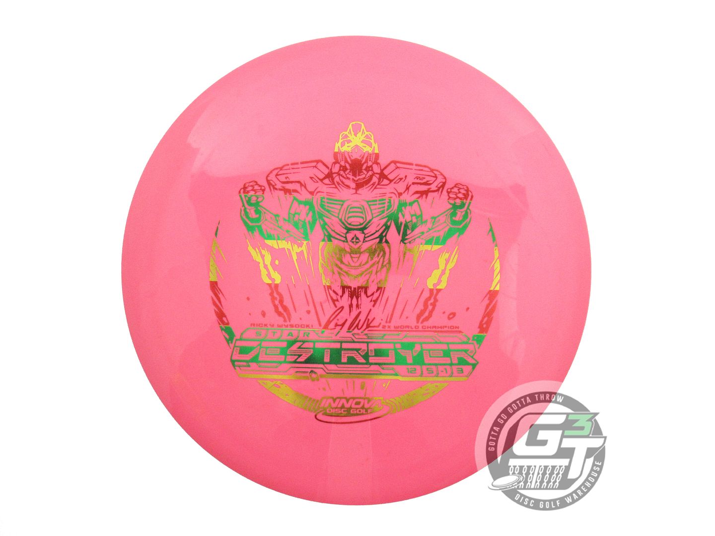 USED Innova [SOCKIBOT] Star Destroyer 171g Pink Rasta Foil Driver Golf Disc