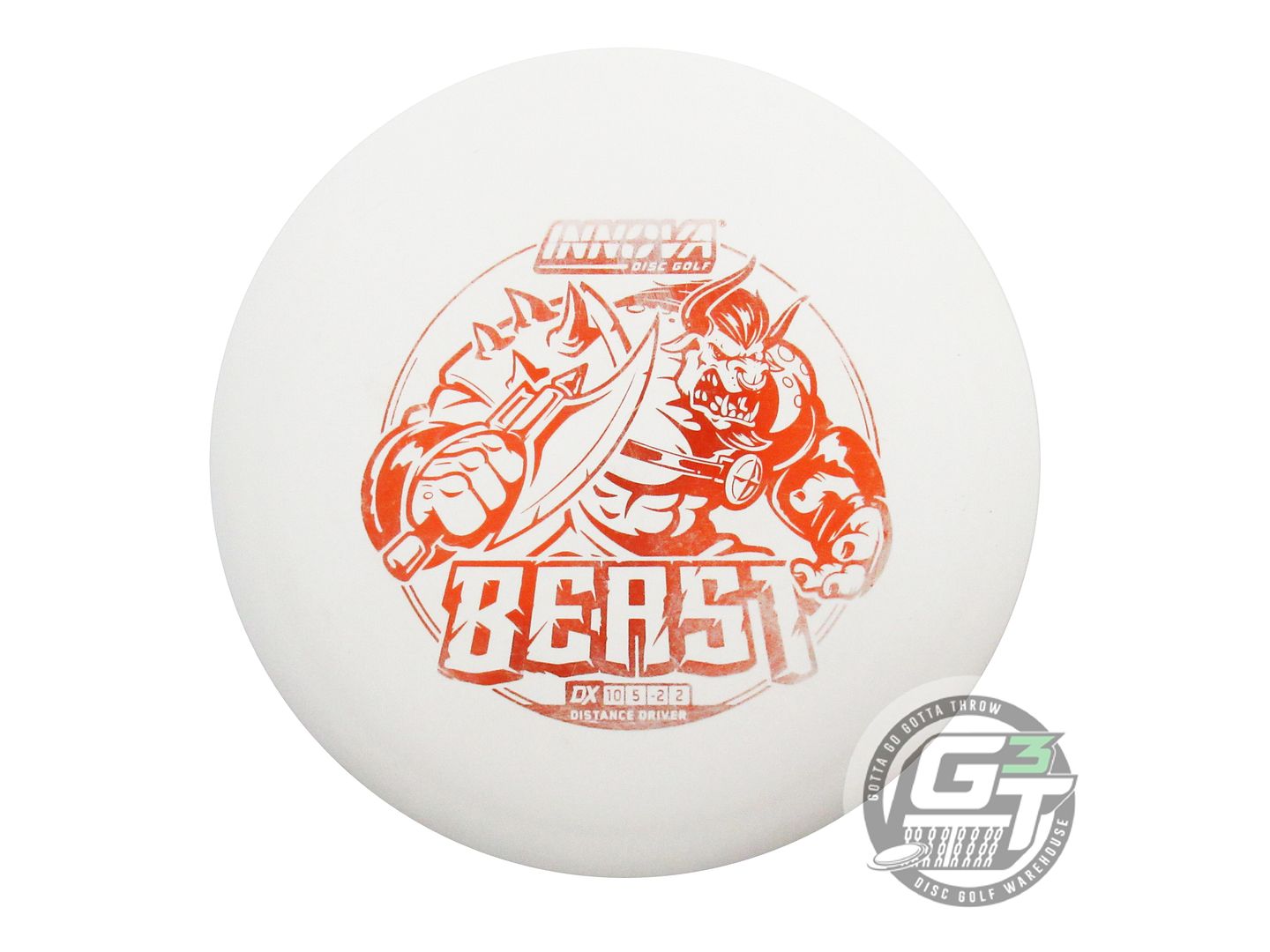 USED Innova DX Beast 172g White Orange Foil Distance Driver Golf Disc