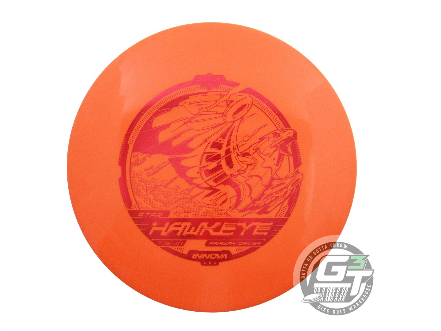 USED Innova Star Hawkeye 173g Orange Red Foil Fairway Driver Golf Disc