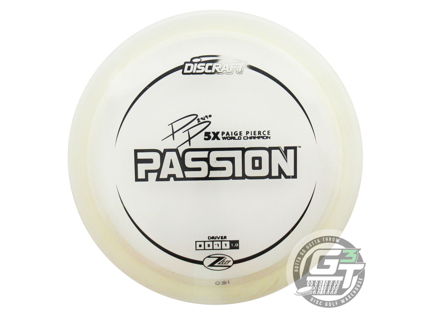 USED Discraft [PIERCE] Z Lite Passion 150g Clear Black Stamp Driver Golf Disc