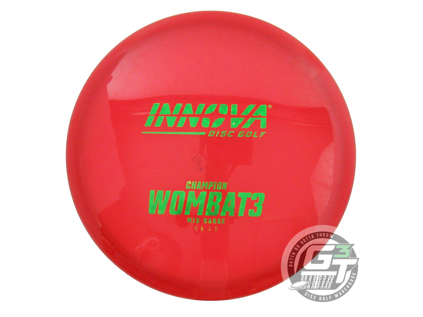 USED Innova Champion Wombat3 169g Red Green Shatter Foil Midrange Golf Disc
