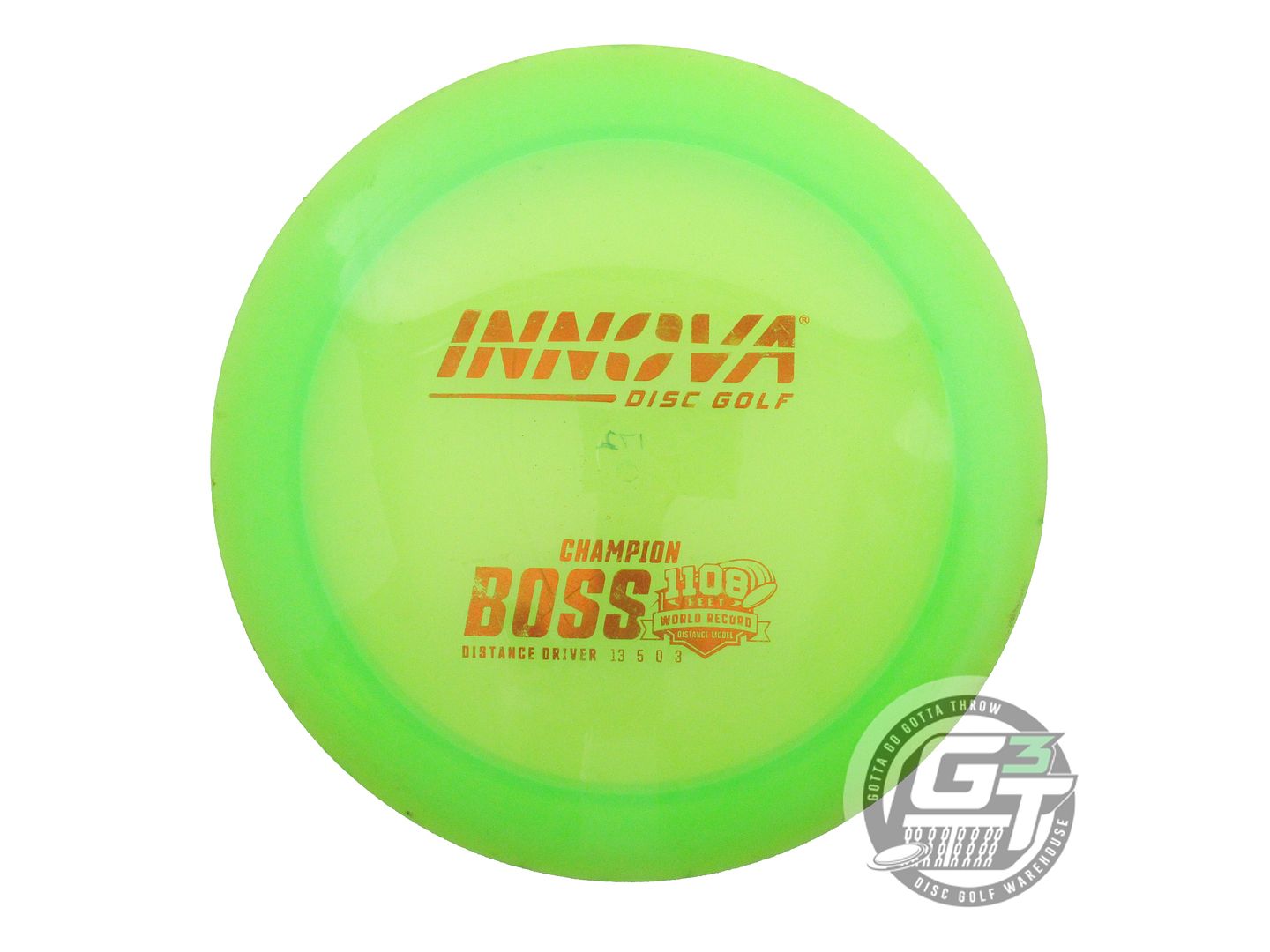 USED Innova Champion Boss 172g Lime Copper Foil Distance Driver Golf Disc