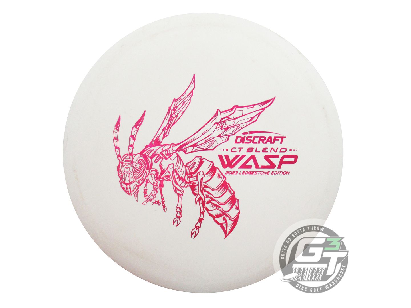 USED Discraft [LEDGESTONE] Crazy Tuff Wasp 176g White Magenta Foil Midrange Disc