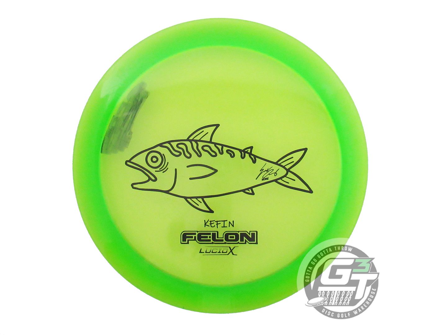 USED Dynamic Discs [OAKLEY] Lucid-X Felon 176g Lime Fairway Driver Golf Disc