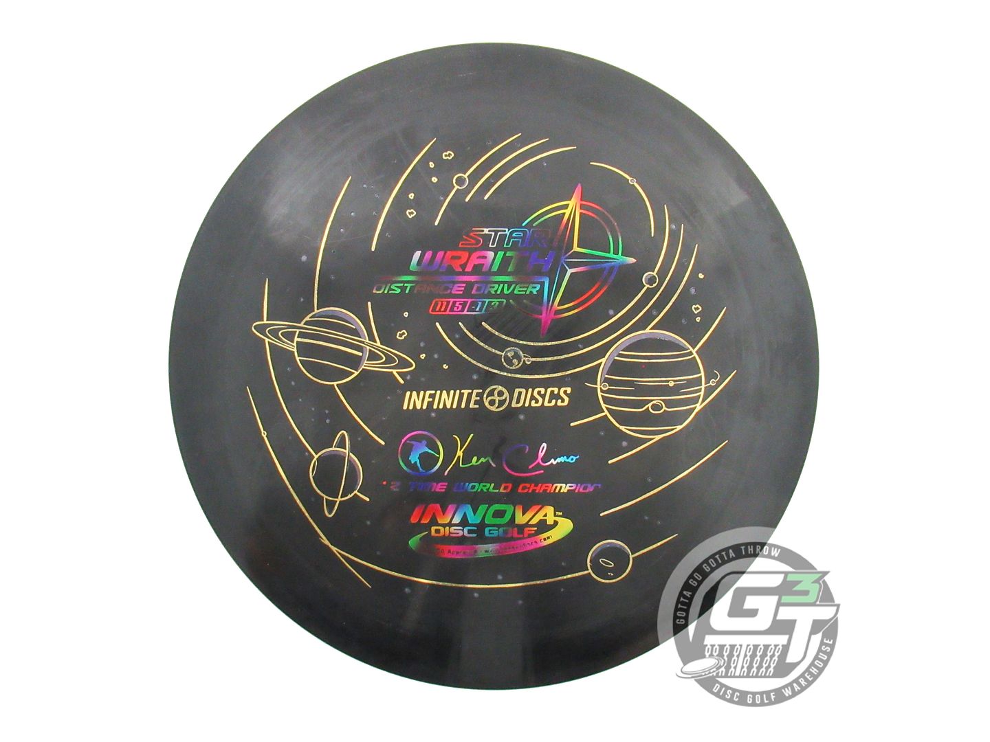 USED Innova Star Wraith 174g Black Jellybean Foil Distance Driver Golf Disc