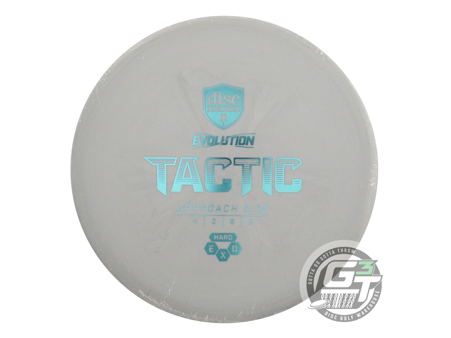 USED DiscMania EXO Hard Tactic 173g Gray Aqua Foil Putter Golf Disc