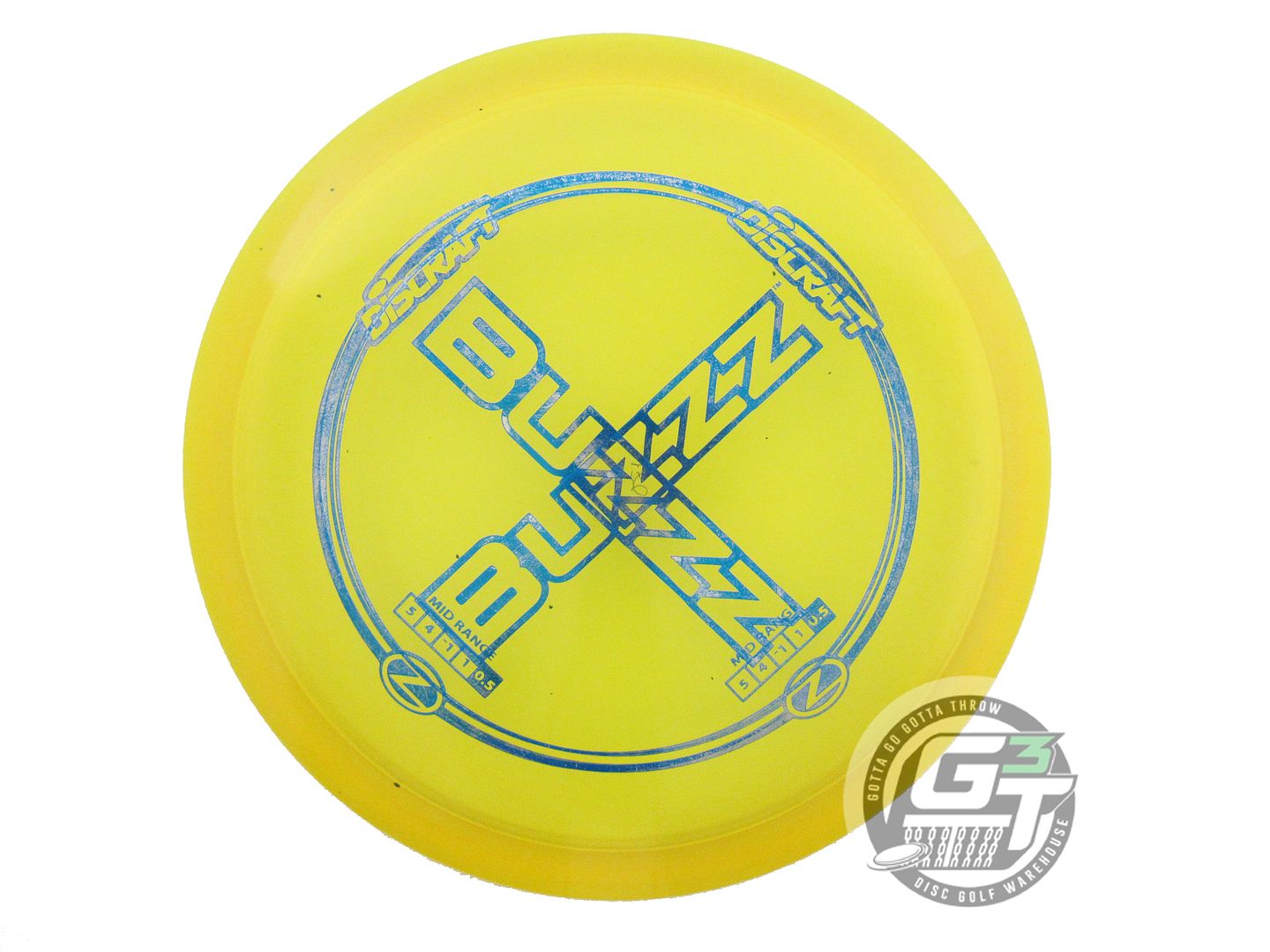 USED Discraft X-OUT Z Buzzz 180g Yellow Midrange Golf Disc