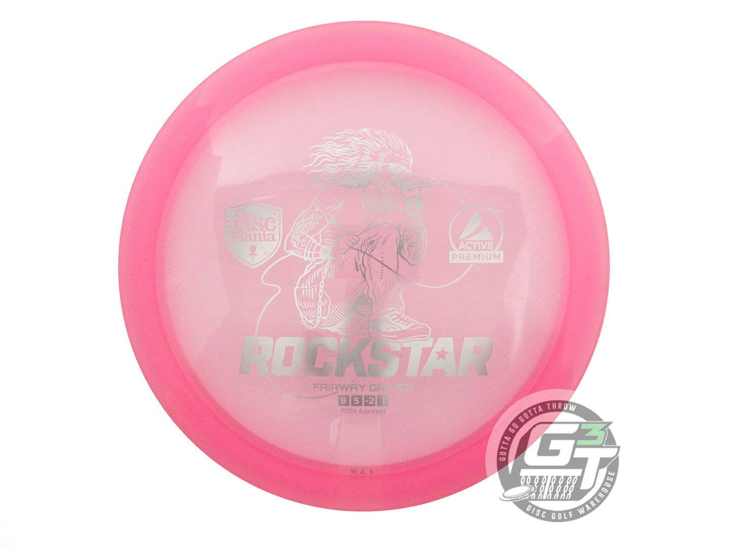 USED DiscMania Active Premium Rockstar 173g Pink Silver Foil Fairway Driver Disc
