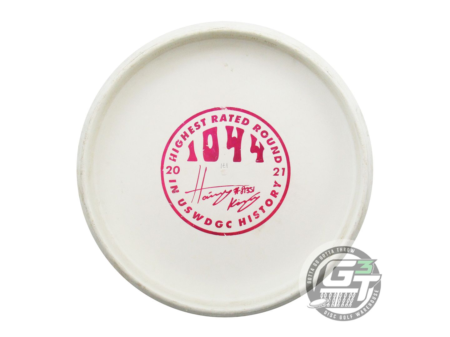USED Discraft [KING] Crazy Tuff Challenger 171g White Red Glitter Putter Disc