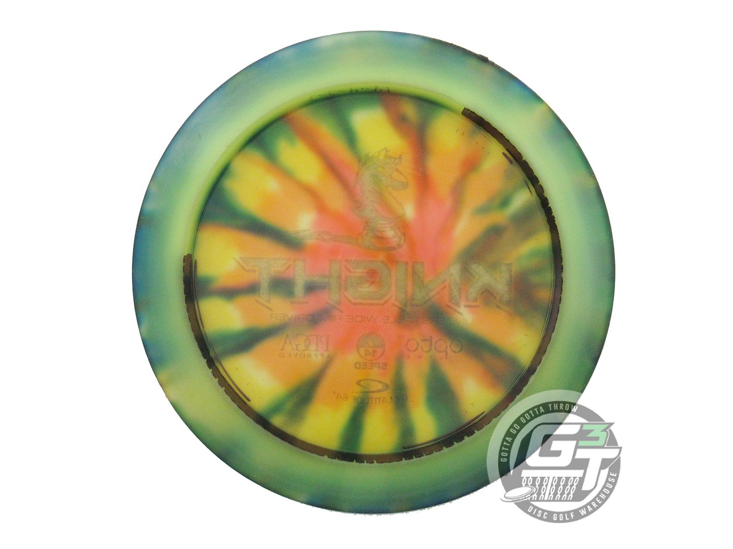 USED Latitude 64 Opto Knight 168g Yellow HOME DYED Distance Driver Golf Disc