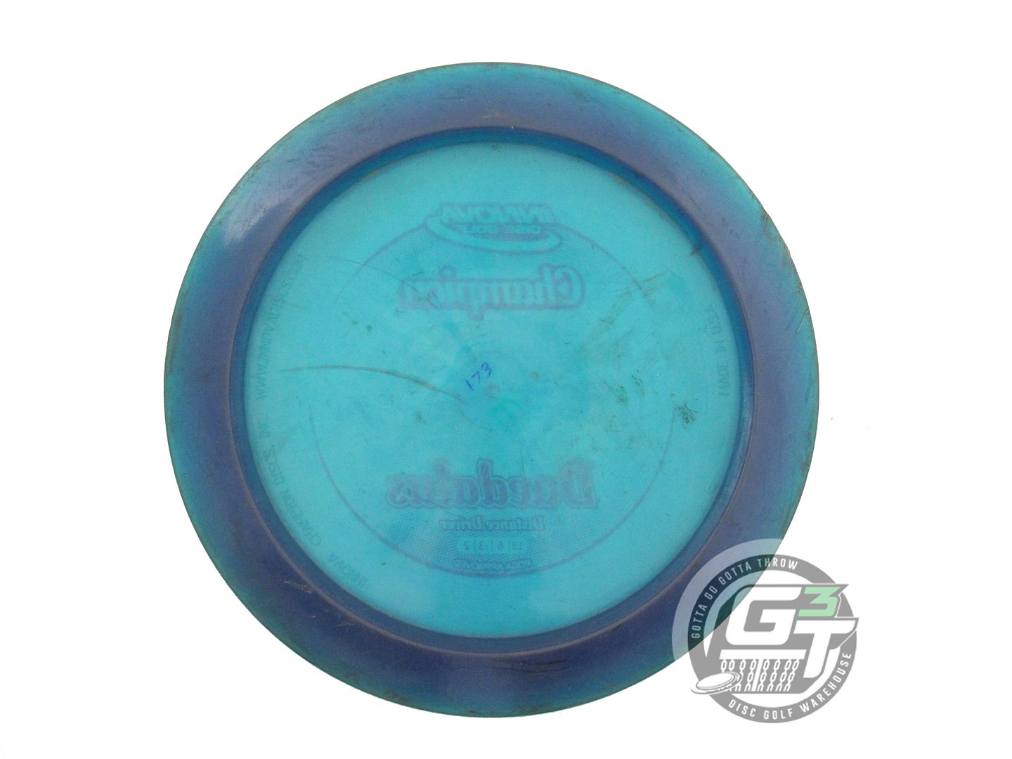 USED Innova Champion Daedalus 173g Blue Silver Foil Distance Driver Golf Disc