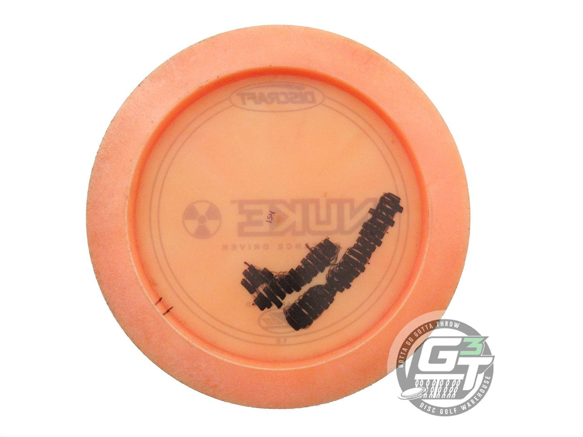 USED Discraft Z Lite Nuke 154g Orange Silver Foil Distance Driver Golf Disc