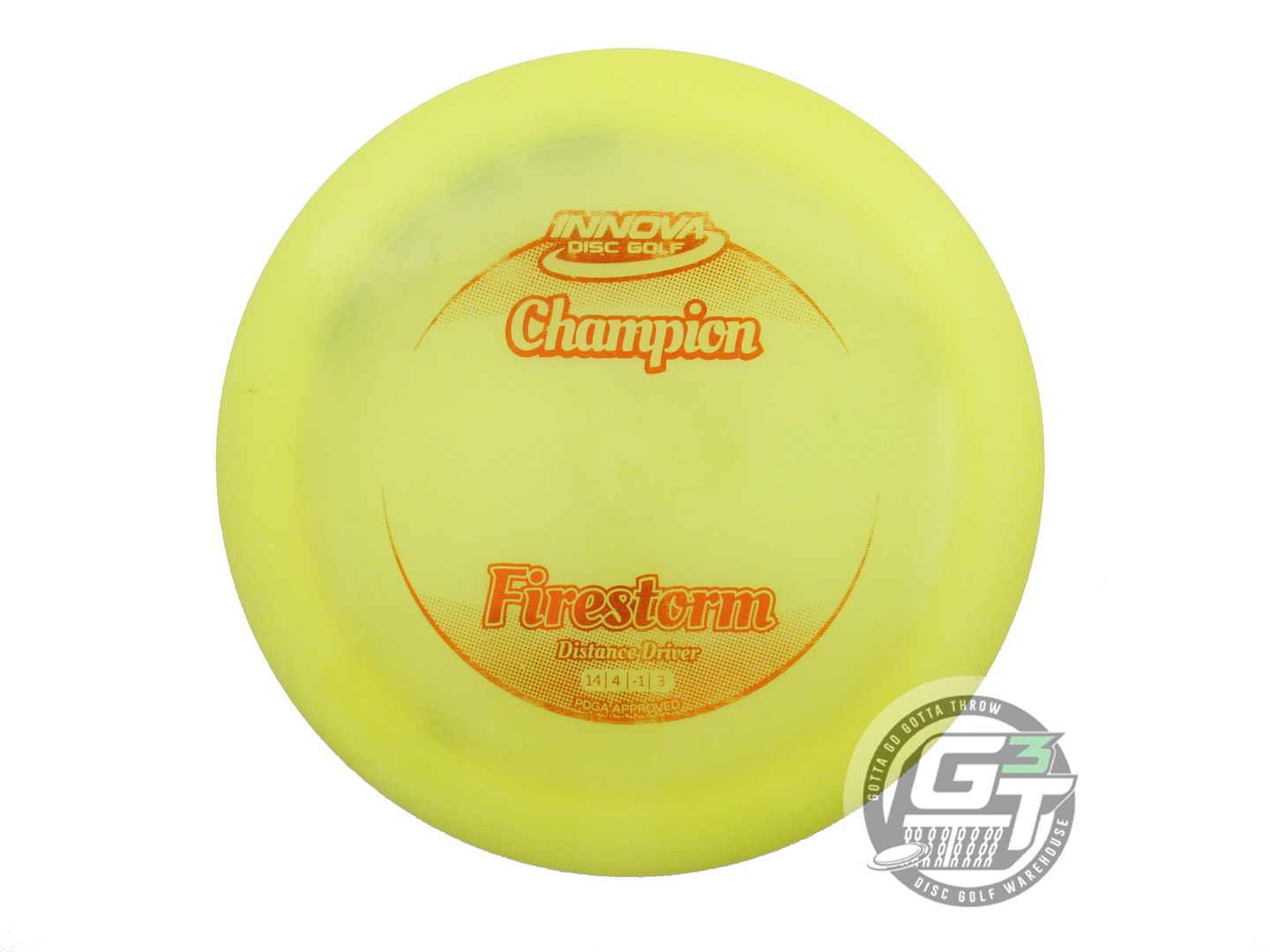 USED Innova Champion Firestorm 176g Yellow Copper Foil Distance Driver Golf Disc