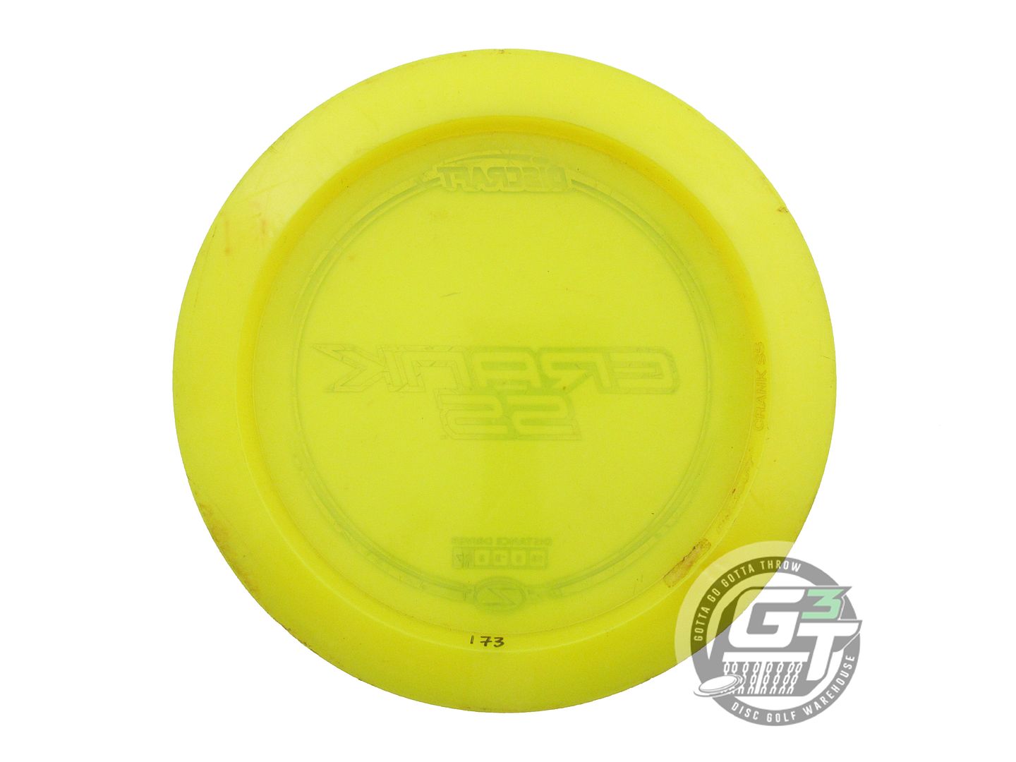 USED Discraft Z Crank SS 173g Yellow Blue Camo Foil Distance Driver Golf Disc