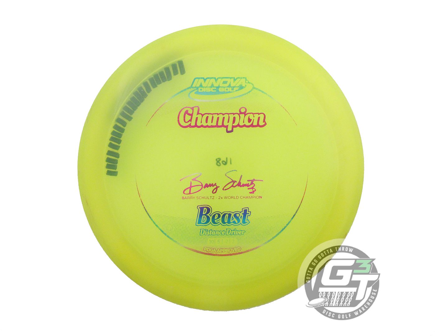 USED Innova Champion Beast 168g Yellow Rainbow Foil Distance Driver Golf Disc