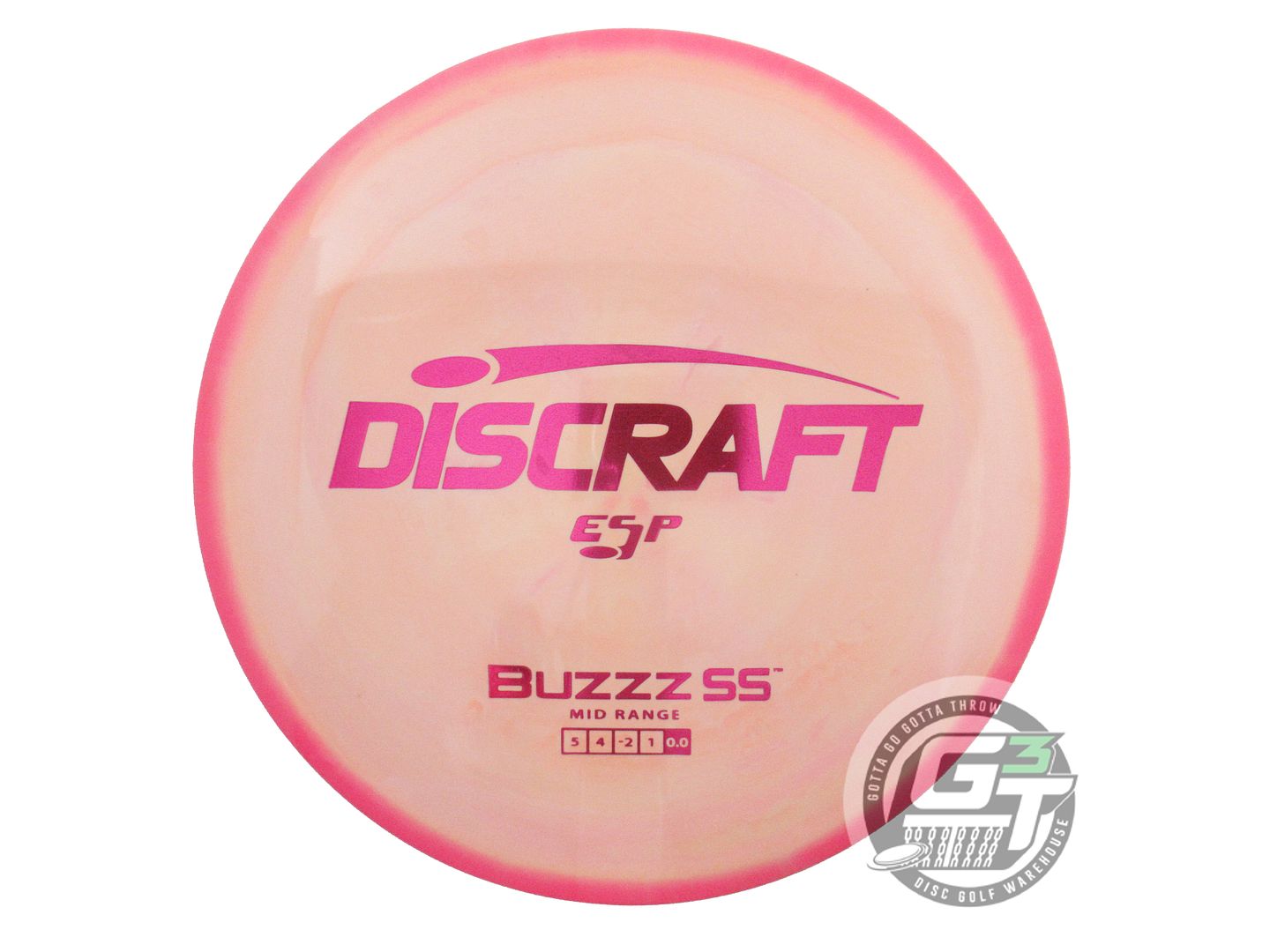 NOS Discraft ESP Buzzz SS 176g Pink-Peach Magenta Foil Midrange Golf Disc
