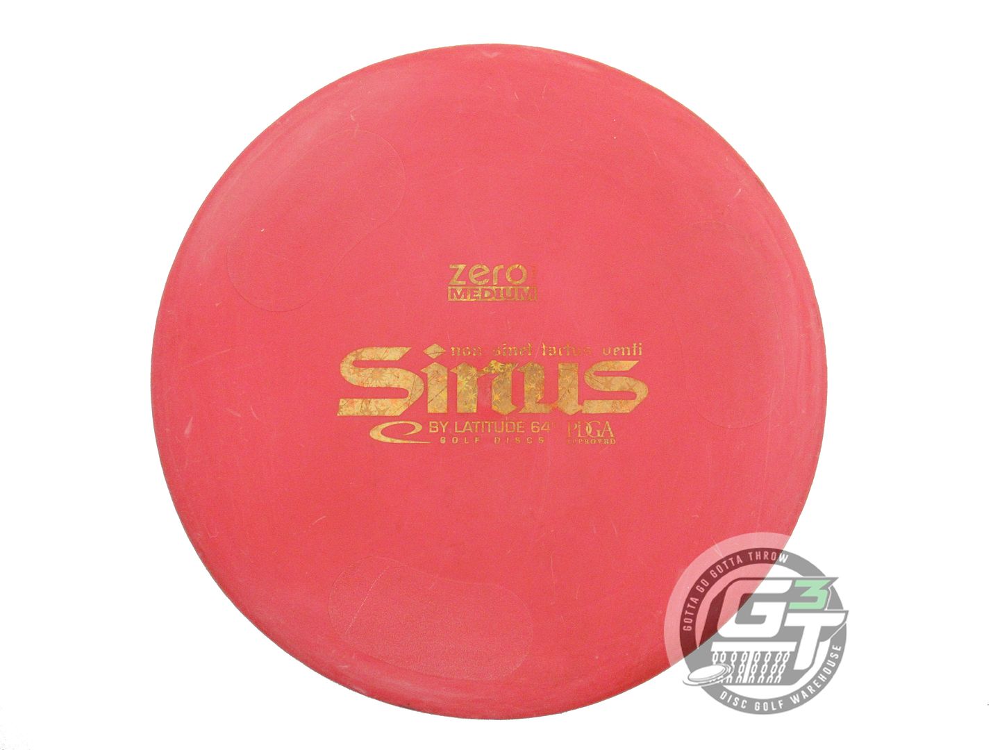 USED Latitude 64 Zero Medium Sinus 175g Red Gold Star Foil Putter Golf Disc