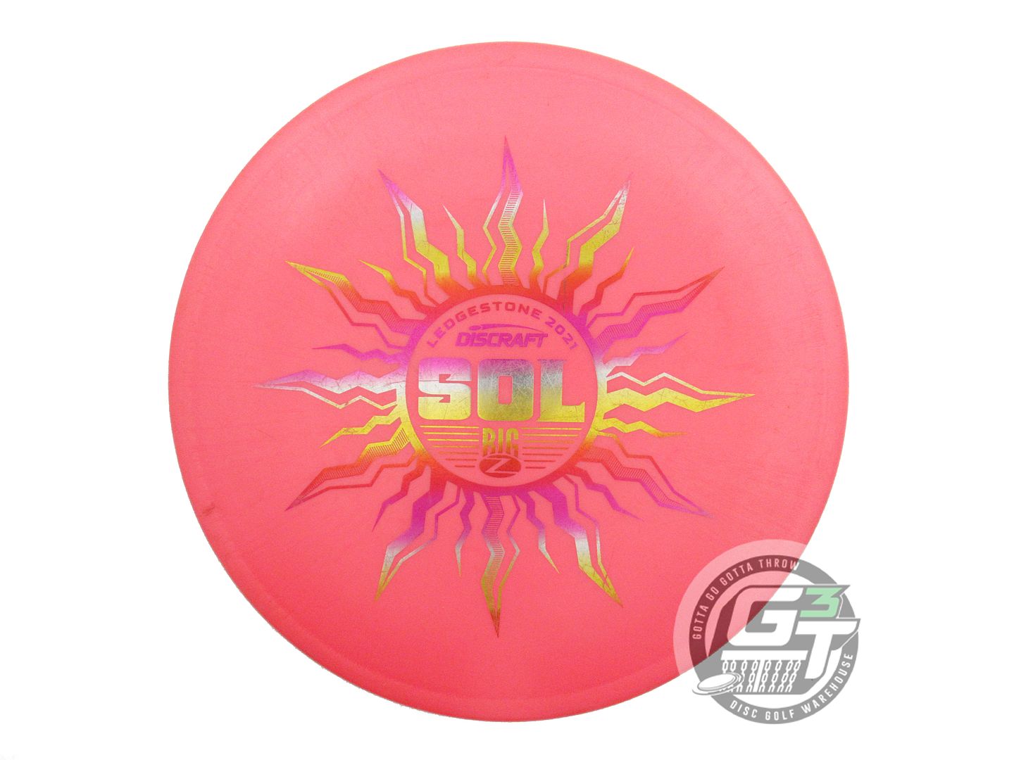 USED Discraft [LEDGESTONE] Big Z Sol 174g Pink Sunset Foil Midrange Golf Disc