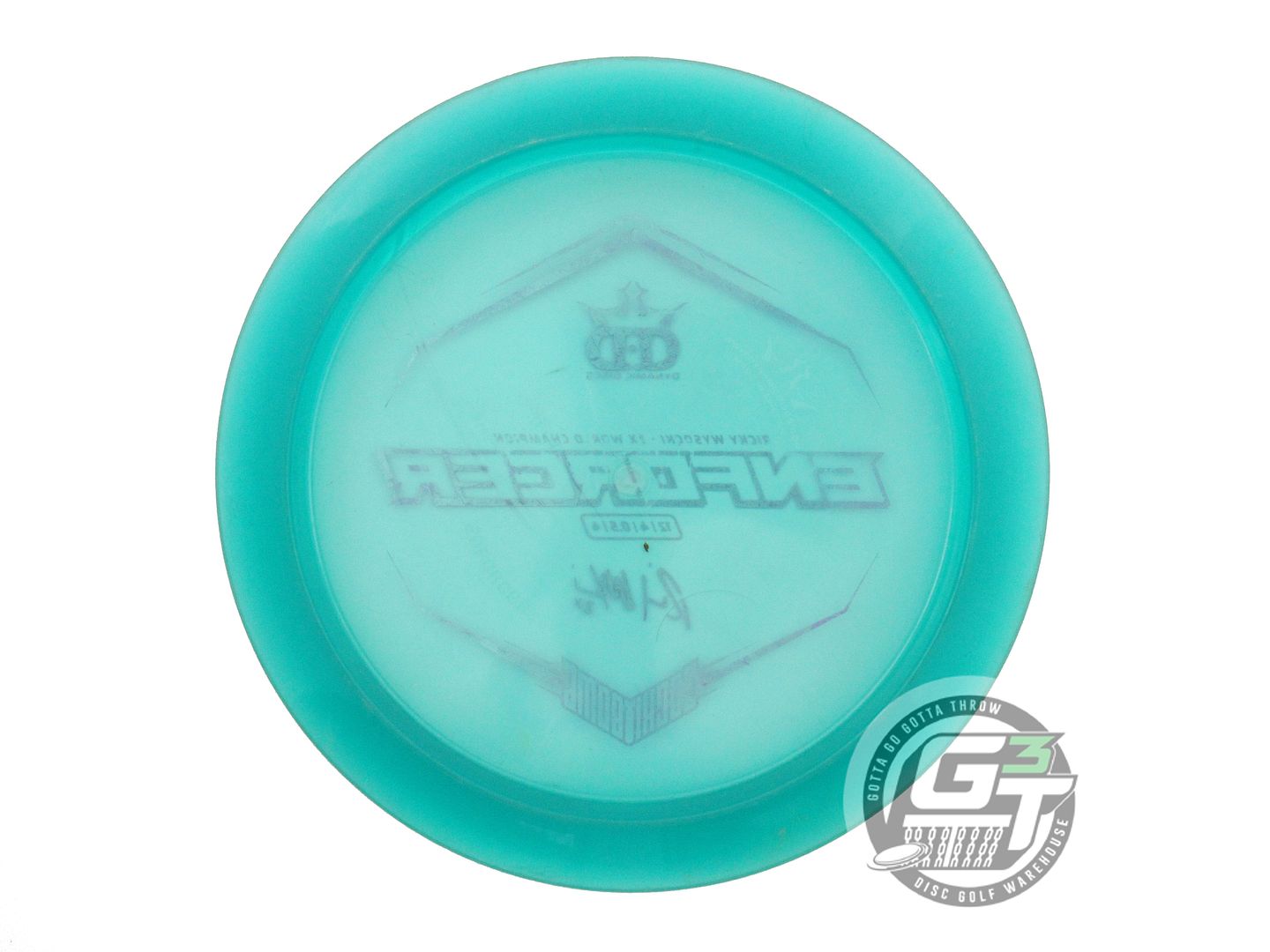 USED Dynamic Discs [WYSOCKI] Lucid Enforcer 173g Seafoam Magenta Driver Disc