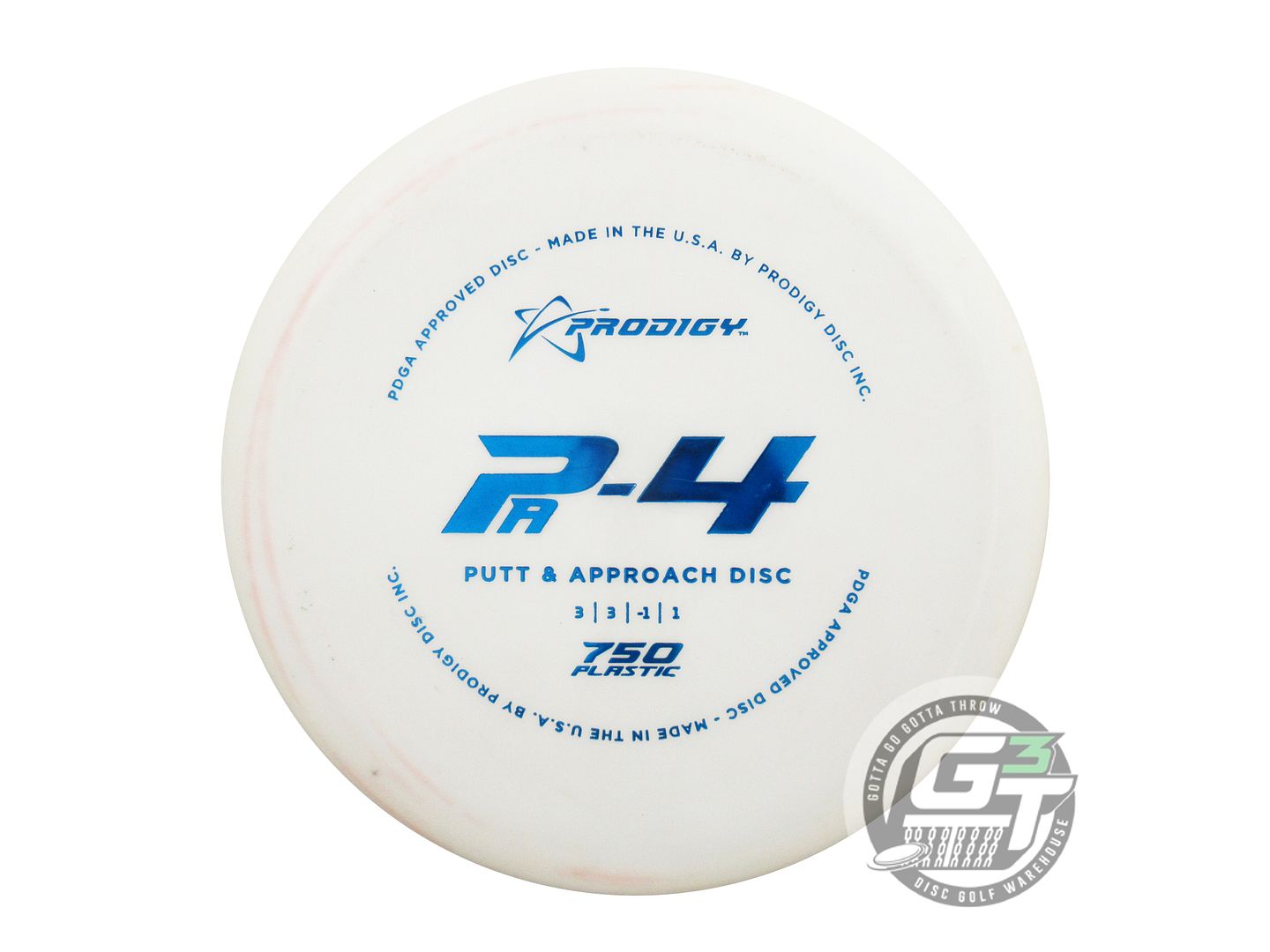 USED Prodigy Discs 750 PA4 172g White Blue Foil CHALKY Putter Golf Disc
