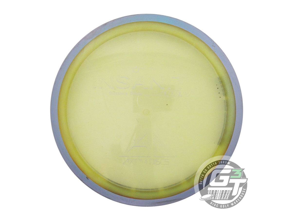 USED Axiom Discs Proton Insanity 165g Yellow Lilac Rim Distance Driver Golf Disc
