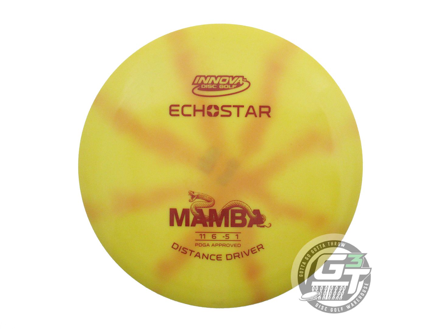 USED Innova Echo Star Mamba 174g Yellow HOME DYED PENNED Distance Driver Disc