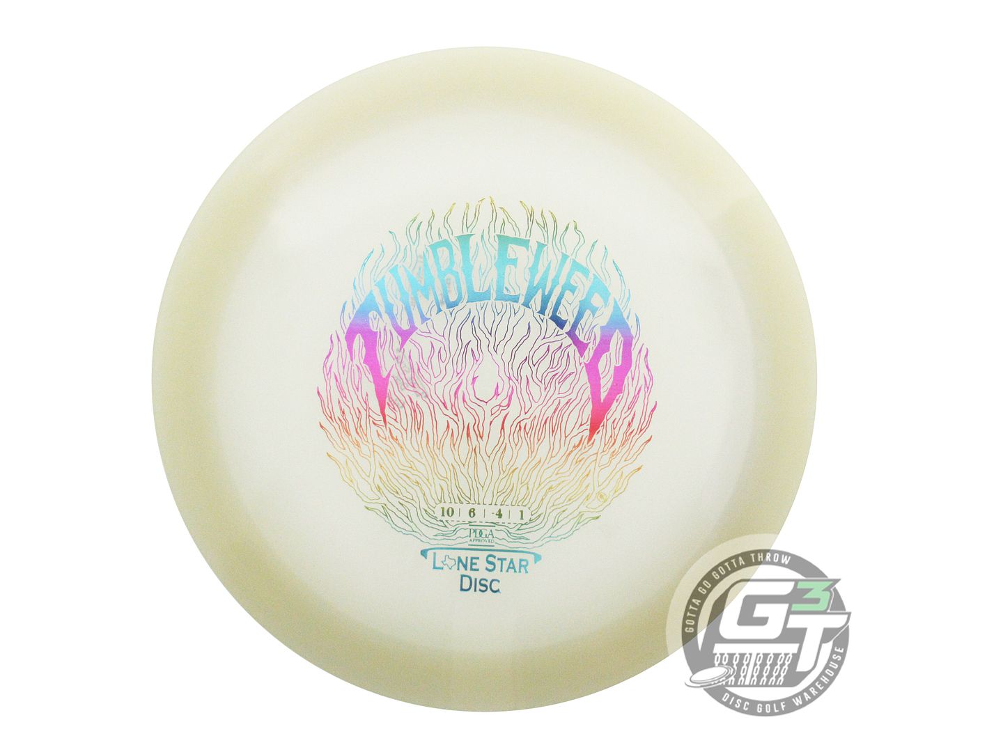 NOS Lone Star [ARTIST] Alpha Glow Tumbleweed 175g Rainbow Foil Driver Golf Disc