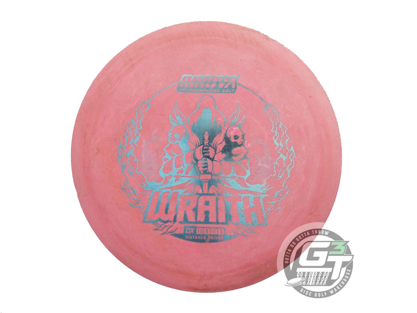 USED Innova DX Wraith 170g Pink Aqua Foil Distance Driver Golf Disc