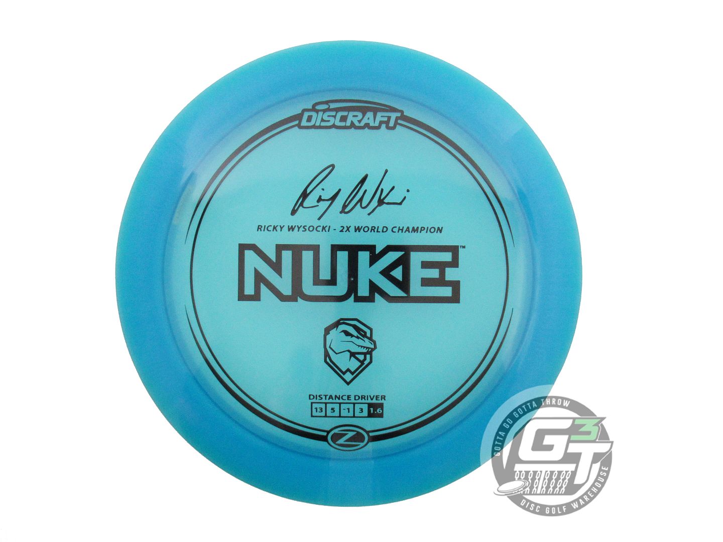 NOS Discraft [WYSOCKI] Z Nuke 175g Teal Black Stamp Distance Driver Golf Disc