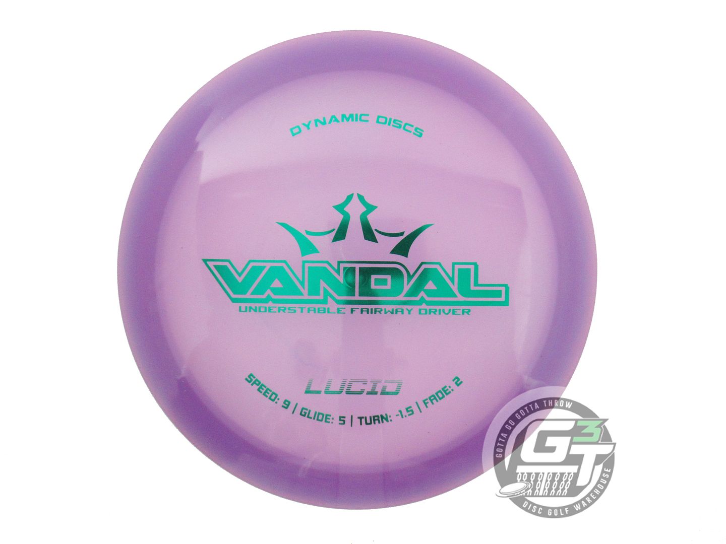 NOS Dynamic Discs Lucid Vandal 173g Purple Green Foil Distance Driver Golf Disc