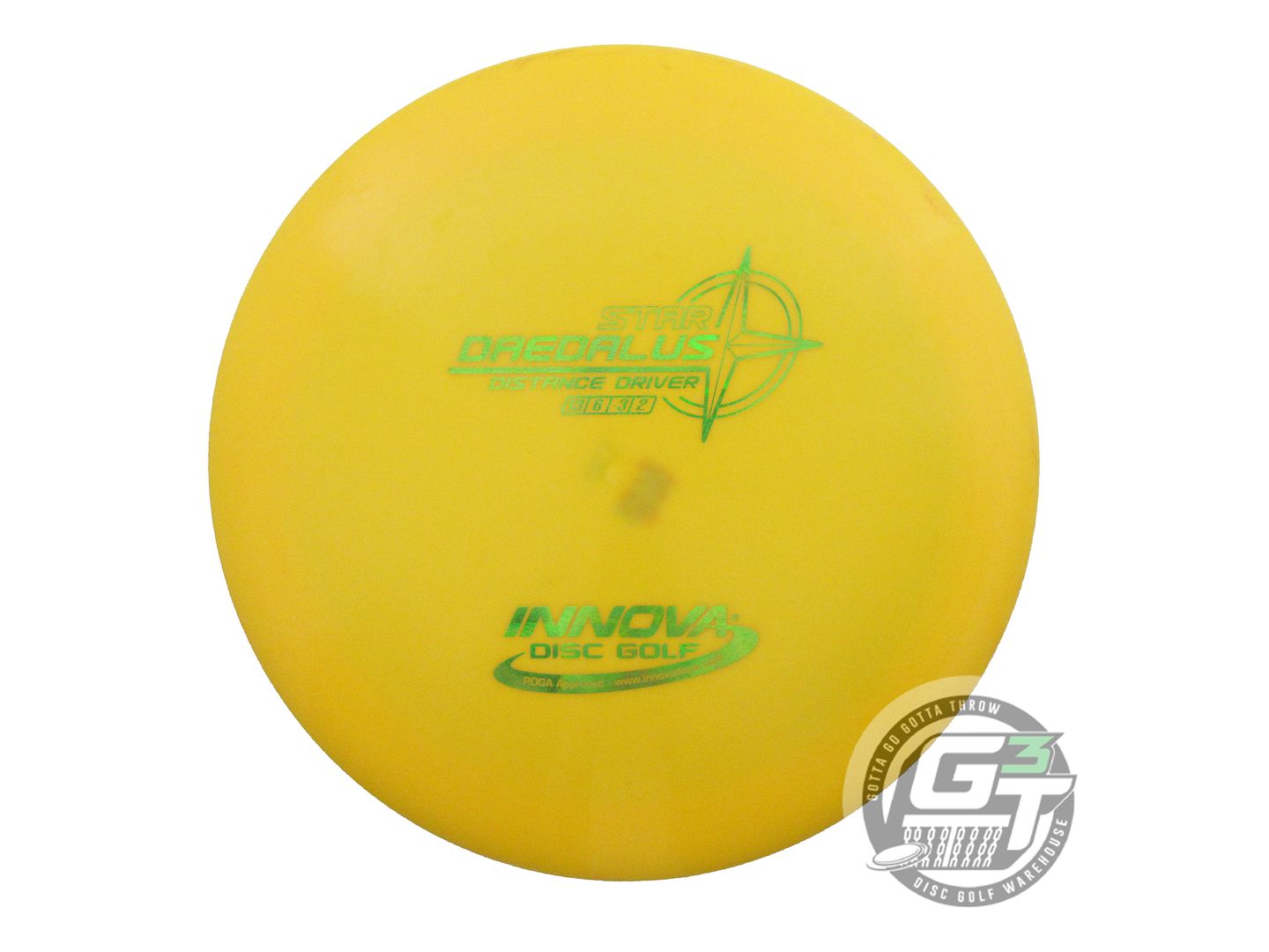USED Innova Star Daedalus 170g Marigold Lime Foil Distance Driver Golf Disc