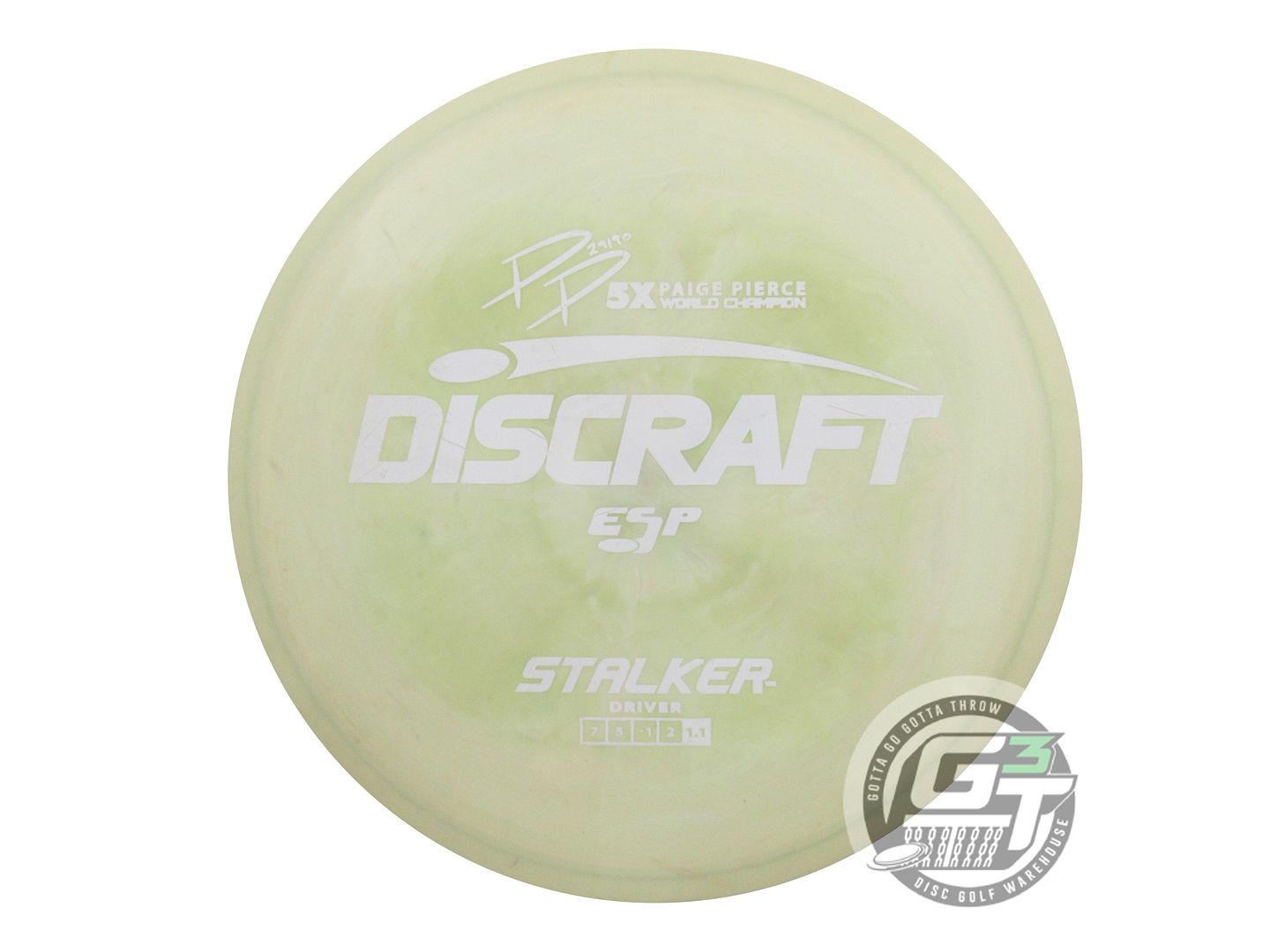 USED Discraft [PIERCE] ESP Stalker 176g Lime White Stamp Fairway Driver Disc